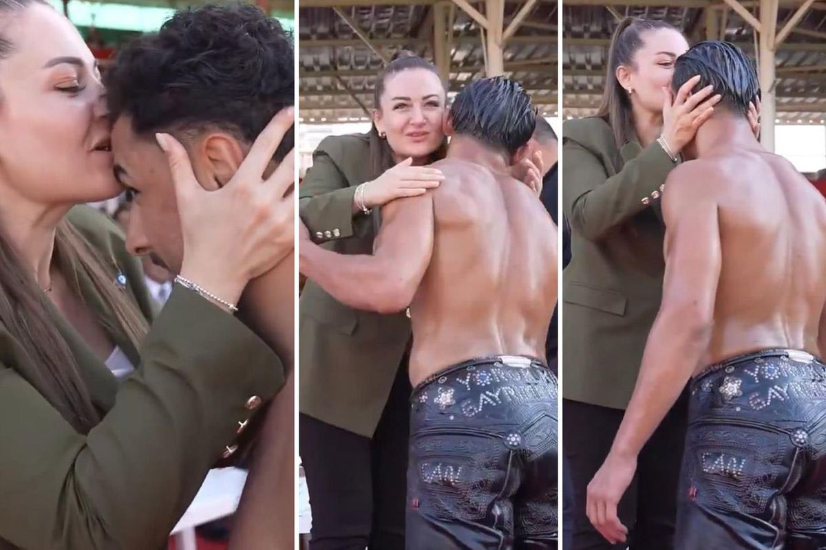 Antalya Belediye Başkanvekili Özdemir'in pehlivanlara moral ziyareti olay oldu