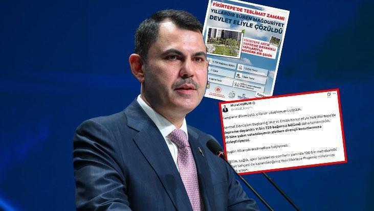Bakan Murat Kurum duyurdu: Kangrene dönmüştü, çözülemeyeni çözdük! Yeni Fikirtepe'de konut teslimleri başladı