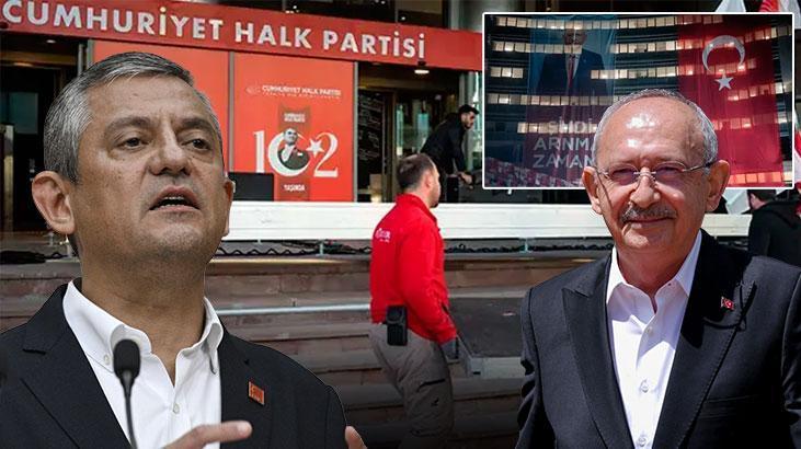 CHP'de aynı saatte iki farklı bayramlaşma! Genel Merkez'deki afiş detayı dikkat çekti