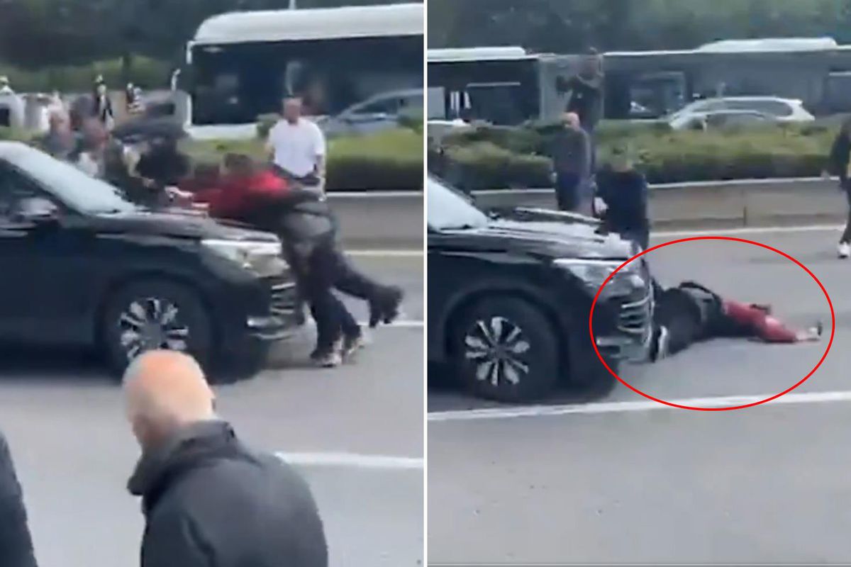 CHP Genel Merkezi önünde araç kalabalığa dalıp bir kadına çarptı