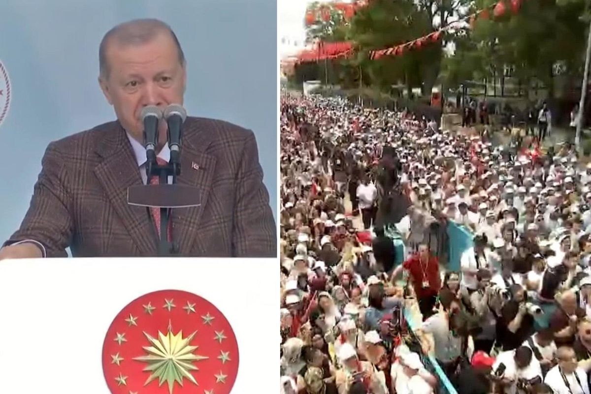 Cumhurbaşkanı Erdoğan'dan CHP'nin yüzde 46 oy aldığı kentte gövde gösterisi