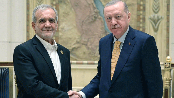 Cumhurbaşkanı Erdoğan, İran Cumhurbaşkanı Pezeşkiyan ile görüştü