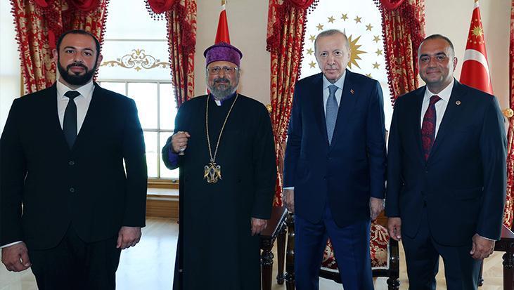 Cumhurbaşkanı Erdoğan, Türkiye Ermenileri Patriği Sahak Maşalyan'ı kabul etti