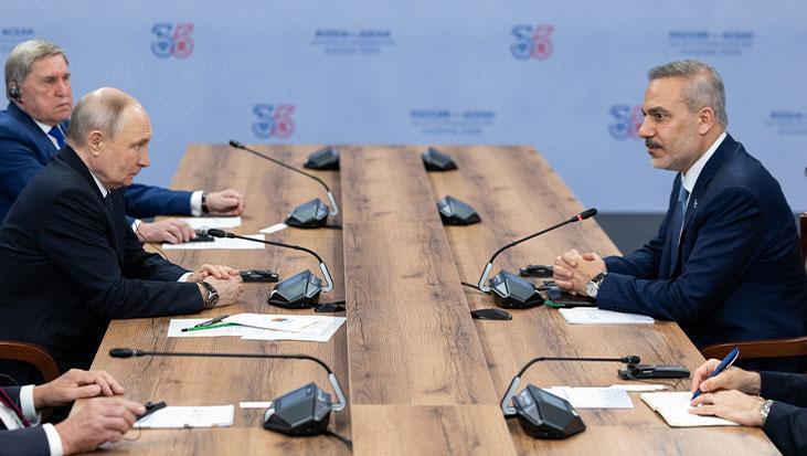 Dışişleri Bakanı Hakan Fidan, Rusya Devlet Başkanı Putin ile görüştü