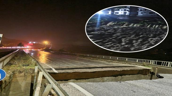 Hatay'da şiddetli sağanak! Köprü çöktü, araçlar sürüklendi