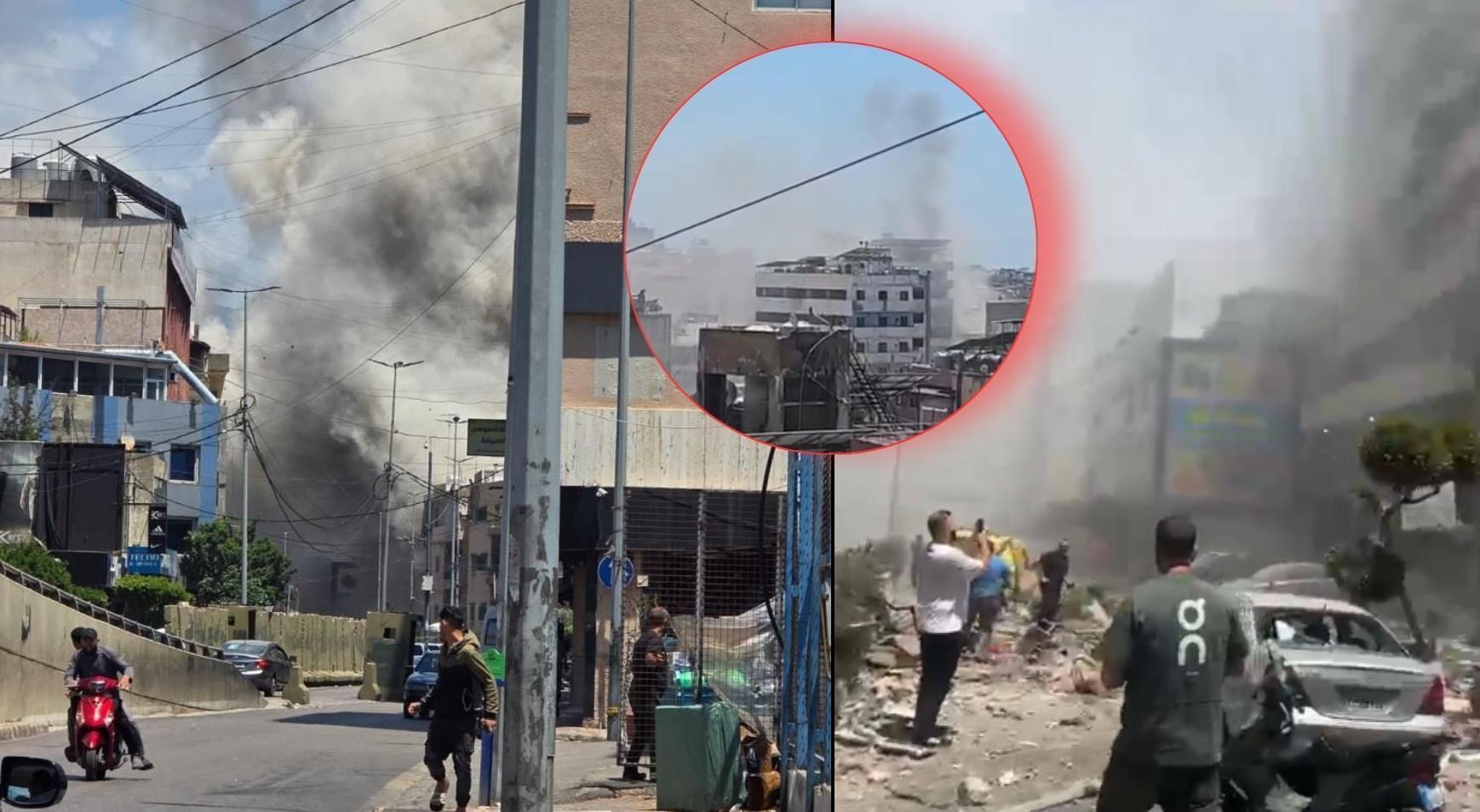 İsrail’den Lübnan'a bombardıman! Beyrut banliyölerinde şiddetli patlamalar