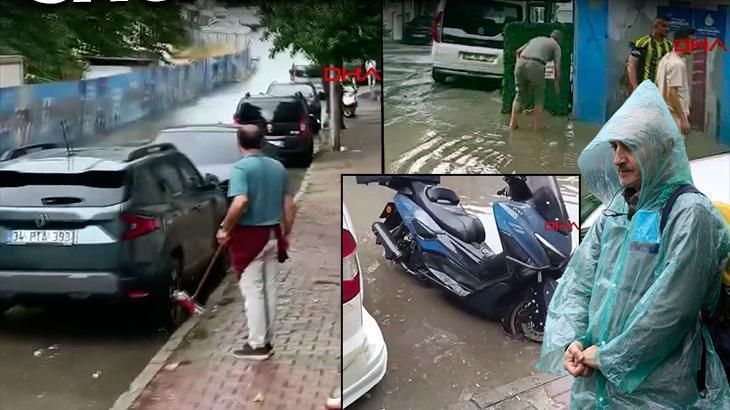 İstanbul'da sağanağa teslim! Yollar göle döndü