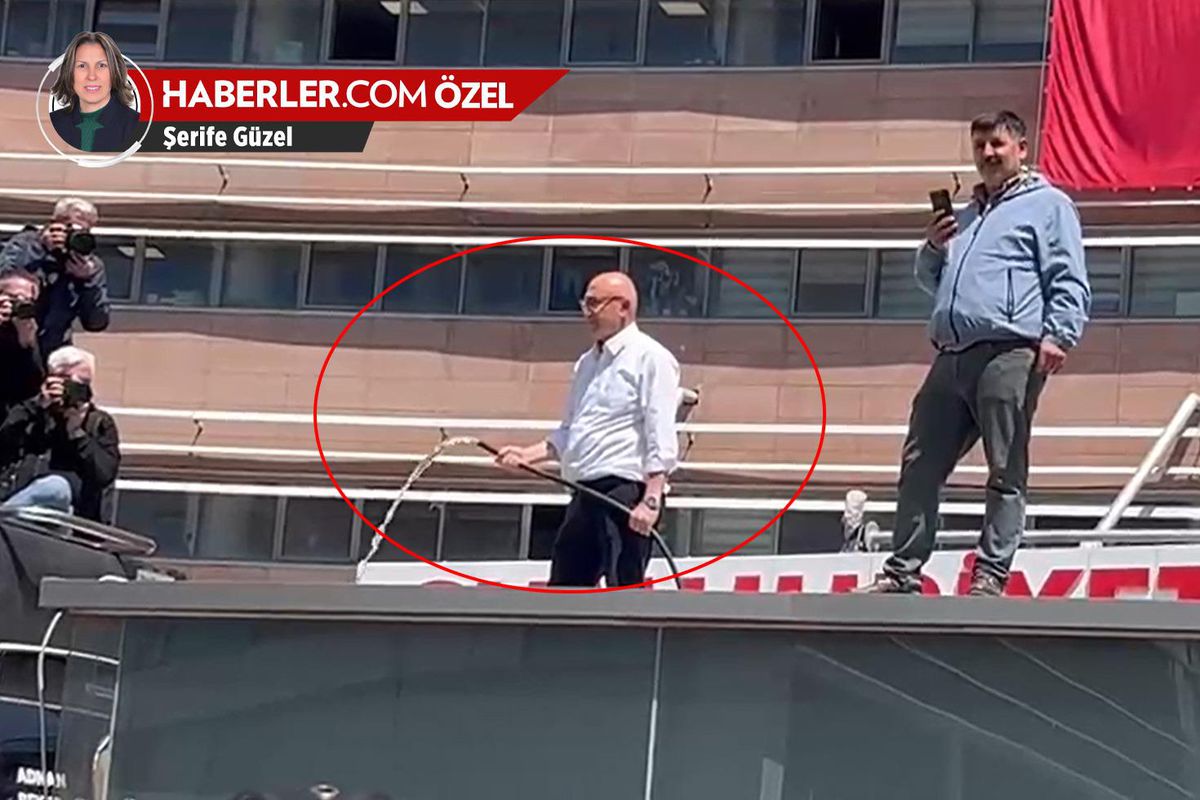 Mahmut Tanal elinde hortumla çatıya çıktı: Açın suyu