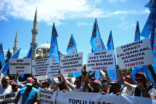 Sendikadan İBB'ye taşeron işçi hakları protestosu