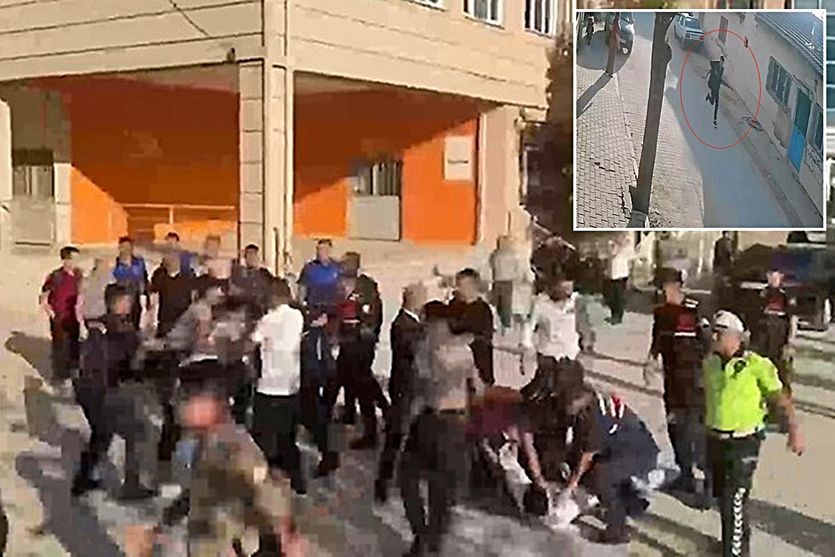 Silah seslerinin yükseldiği okuldan ilk görüntüler! Saldırgan böyle kaçtı