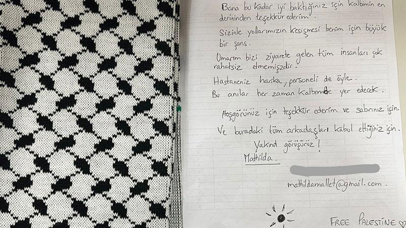 Sumud Filosu aktivisti Mallet’ten Türk sağlık çalışanlarına teşekkür mektubu