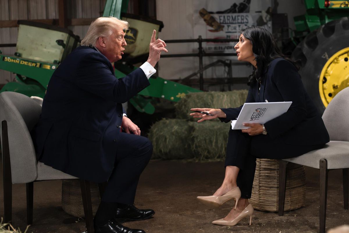 Sunucuya kızan Trump hakaretler yağdırıp canlı yayını terk etti: Ya ahlaksızsın ya aptal