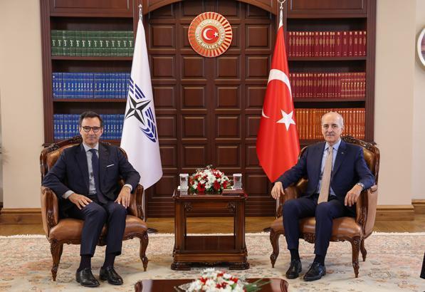 TBMM Başkanı Kurtulmuş, NATO PA Başkanı Perestrello ile görüştü