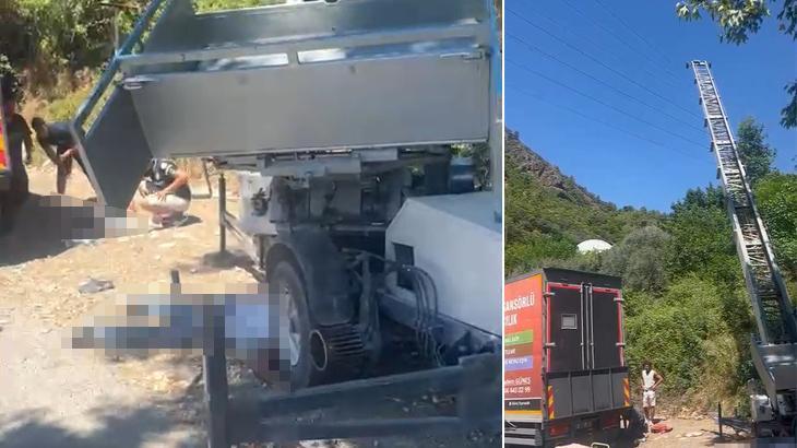 Yük asansörü elektrik hattının üzerine düştü! İki işçi feci şekilde can verdi