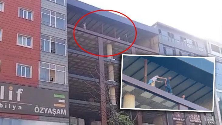 Yürekleri ağza getiren anlar! İntiharın eşiğindeki vatandaş son anda böyle kurtarıldı