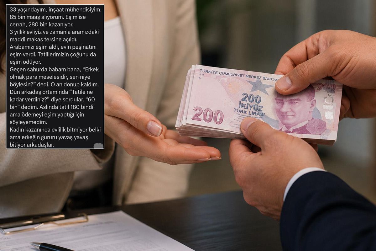 Eşi 280 bin TL maaş alan kocanın paylaşımı büyük tartışma yarattı