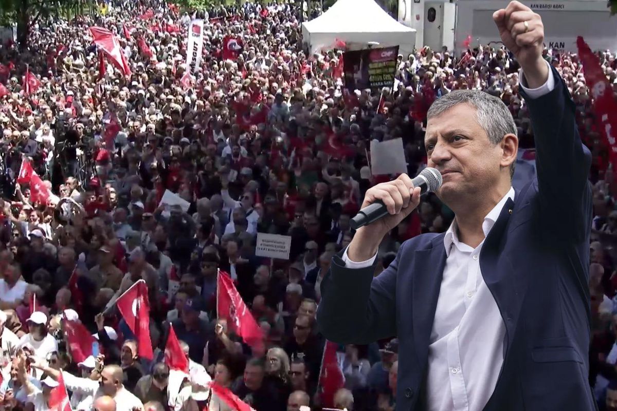 Özgür Özel Güvenpark'ta halka sesleniyor: Bugün iktidar yürüyüşü başlatmanın günüdür