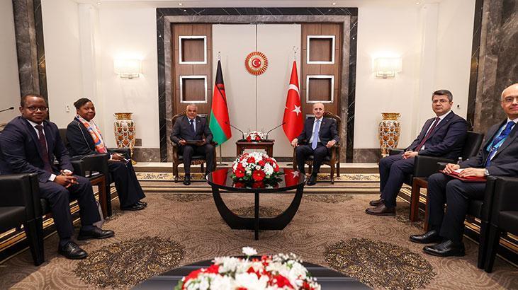 TBMM Başkanı Kurtulmuş, Malavi Ulusal Meclisi Başkanı Suleman ile görüştü
